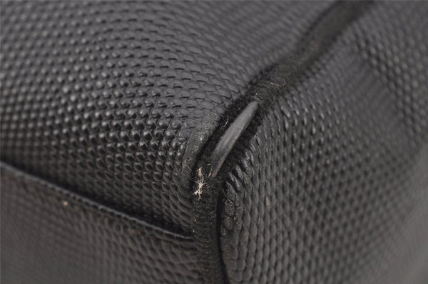 Authentic Salvatore Ferragamo Vara Vintage Leather Shoulder Tote Bag Black 1154I