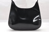 Authentic Salvatore Ferragamo Vintage Gancini Enamel Shoulder Bag Black 1155I