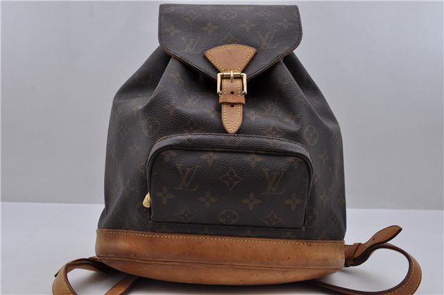 Authentic Louis Vuitton Monogram Montsouris MM Backpack M51136 LV 1156D