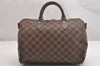 Authentic Louis Vuitton Damier Speedy Bandouliere 30 Hand Bag N41367 LV 1158I