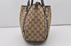 Authentic GUCCI Abbey Shoulder Tote Bag GG Canvas Leather 130736 Brown 1159I