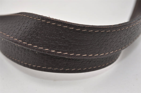 Authentic GUCCI Abbey Shoulder Tote Bag GG Canvas Leather 130736 Brown 1159I