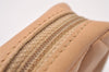 Authentic CHANEL Calf Skin Cambon Line Cigarette Case Pouch Beige Box 1160I