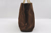 Authentic PRADA Vintage Satin Chain Hand Bag Purse Brown 1163I