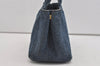 Authentic PRADA Vintage Canapa SS Denim 2Way Shoulder Hand Bag Purse Blue 1164I