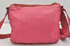 Authentic PRADA Nylon Saffiano Leather Shoulder Cross Body Bag Pink 1165I