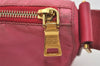 Authentic PRADA Nylon Saffiano Leather Shoulder Cross Body Bag Pink 1165I