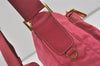 Authentic PRADA Nylon Saffiano Leather Shoulder Cross Body Bag Pink 1165I