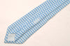 Authentic HERMES Tie Necktie Houndstooth Pattern Silk 5379OA Light Blue 1168I