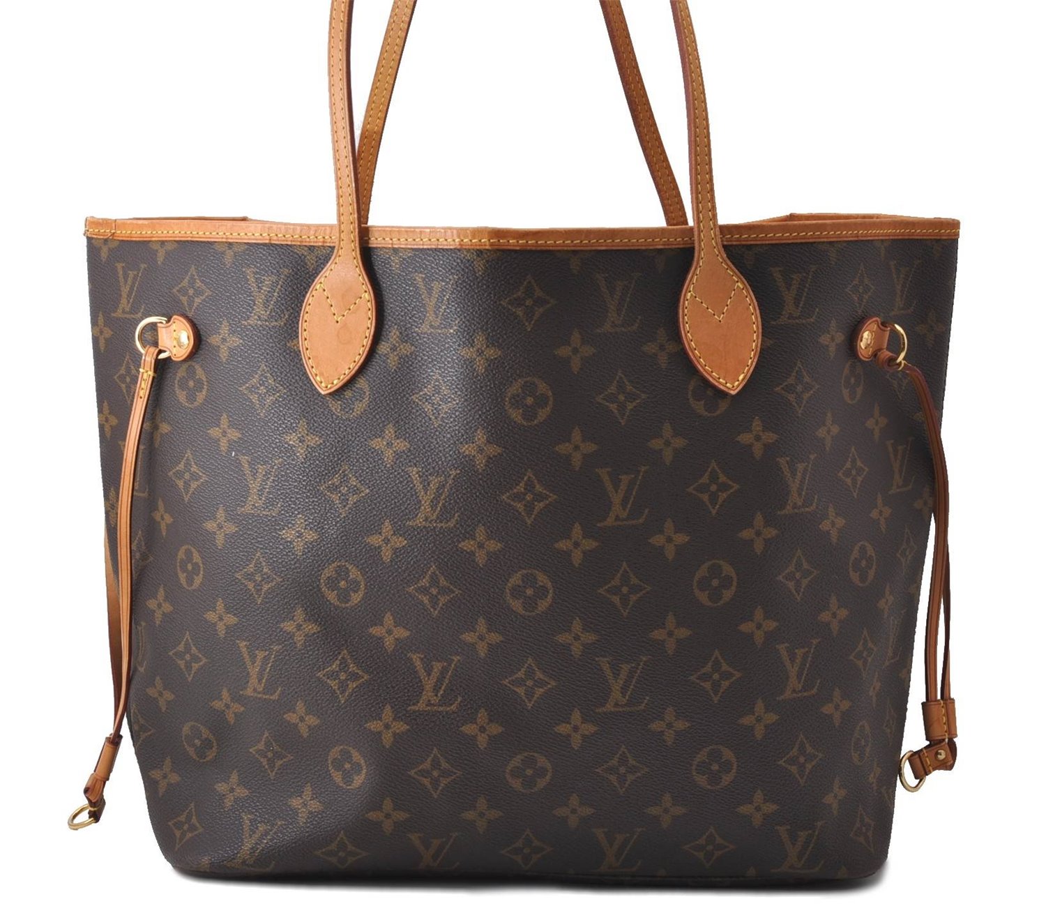 Authentic Louis Vuitton Monogram Neverfull MM Tote Bag M40156 LV 1169D