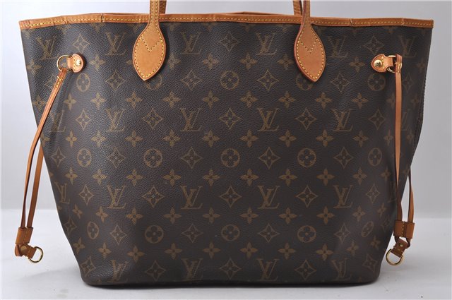 Authentic Louis Vuitton Monogram Neverfull MM Tote Bag M40156 LV 1169D