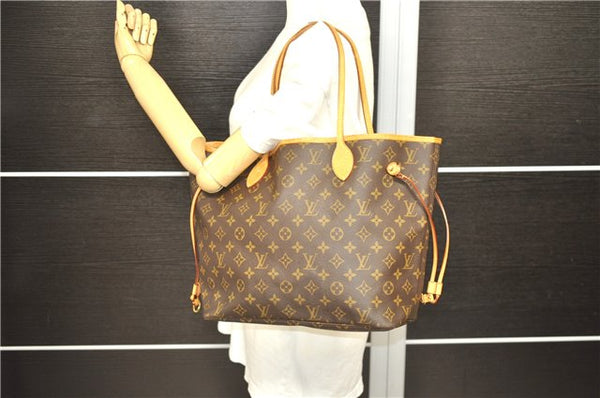 Authentic Louis Vuitton Monogram Neverfull MM Tote Bag M40156 LV 1169D