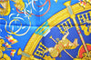 Authentic HERMES Carre 90 Scarf "LUNA PARK" Silk Blue Box 1169E