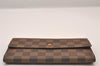 Authentic Louis Vuitton Damier Porte Tresor International Wallet N61215 LV 1169I