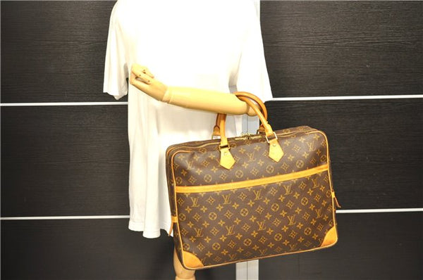 Auth Louis Vuitton Monogram M53362 Porte Documents Voyage 2 Compartments 1170D