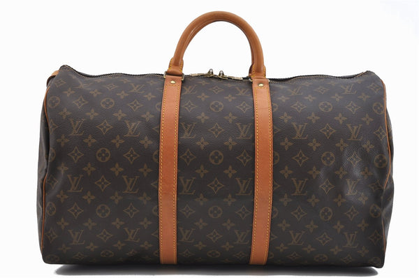 Authentic Louis Vuitton Monogram Keepall 50 Travel Boston Bag M41426 LV 1170F