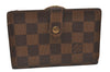 Auth Louis Vuitton Damier Porte Monnaie Billets Viennois Wallet N61664 LV 1170I