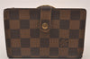 Auth Louis Vuitton Damier Porte Monnaie Billets Viennois Wallet N61664 LV 1170I