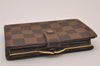 Auth Louis Vuitton Damier Porte Monnaie Billets Viennois Wallet N61664 LV 1170I