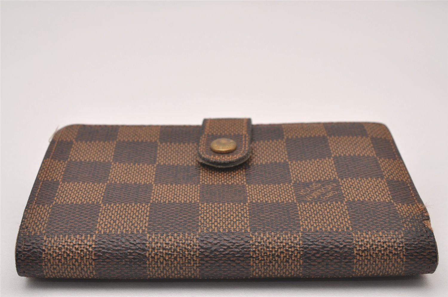 Auth Louis Vuitton Damier Porte Monnaie Billets Viennois Wallet N61664 LV 1170I