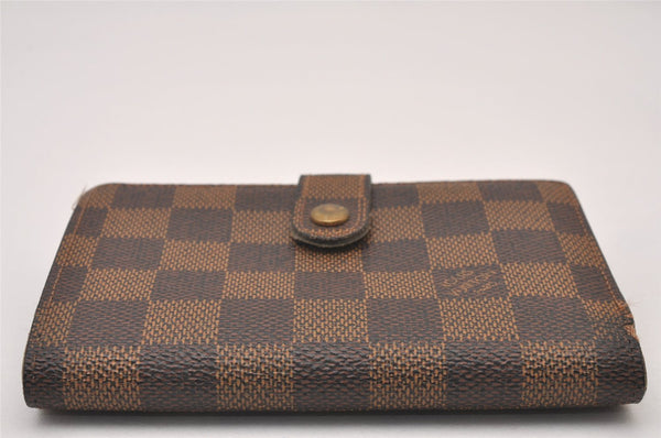 Auth Louis Vuitton Damier Porte Monnaie Billets Viennois Wallet N61664 LV 1170I