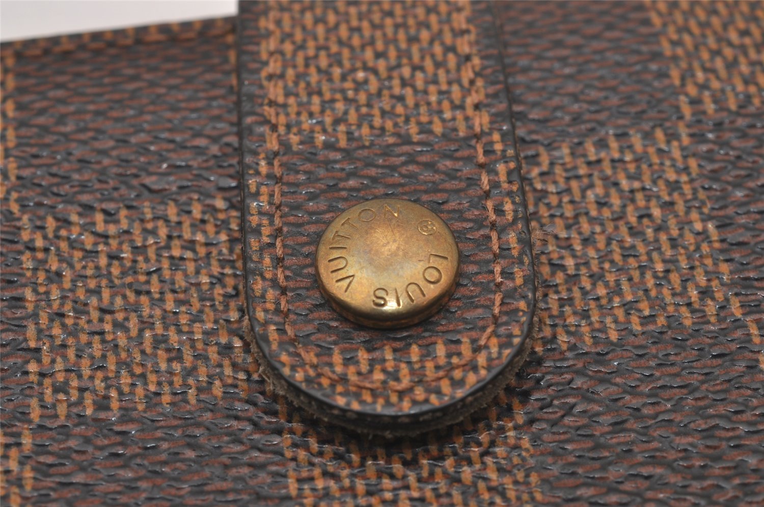 Auth Louis Vuitton Damier Porte Monnaie Billets Viennois Wallet N61664 LV 1170I