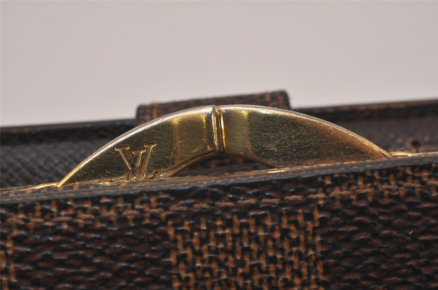 Auth Louis Vuitton Damier Porte Monnaie Billets Viennois Wallet N61664 LV 1170I