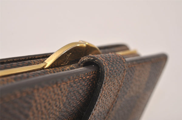 Auth Louis Vuitton Damier Porte Monnaie Billets Viennois Wallet N61664 LV 1170I