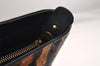 Authentic Salvatore Ferragamo Gancini Unborn Calf Leather Tote Bag Brown 1171I