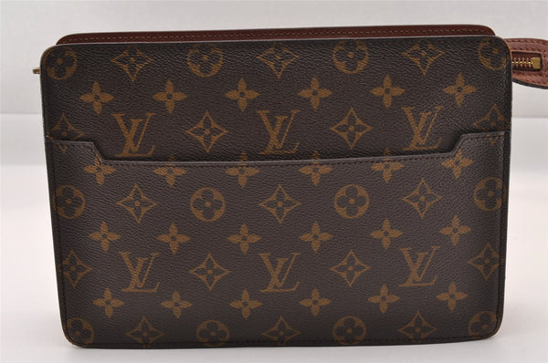 Authentic Louis Vuitton Monogram Pochette Homme Clutch Hand Bag M51795 LV 1172I