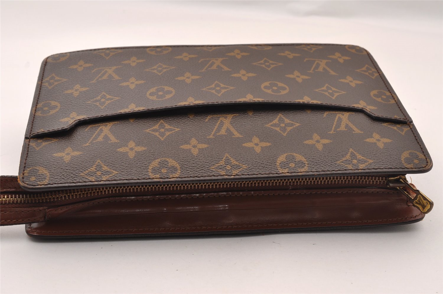 Authentic Louis Vuitton Monogram Pochette Homme Clutch Hand Bag M51795 LV 1172I