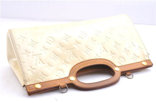 Authentic Louis Vuitton Vernis Roxbury Drive 2Way Hand Bag Ivory M91374 LV 1173G