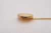 Authentic HERMES Vintage Sellier Pin Brooch Accessory Gold Tone 1173I