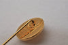 Authentic HERMES Vintage Sellier Pin Brooch Accessory Gold Tone 1173I