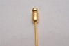 Authentic HERMES Vintage Sellier Pin Brooch Accessory Gold Tone 1173I