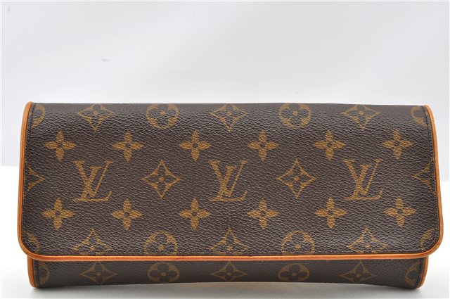 Authentic Louis Vuitton Monogram Pochette Twin GM Clutch Bag M51852 LV 1174G