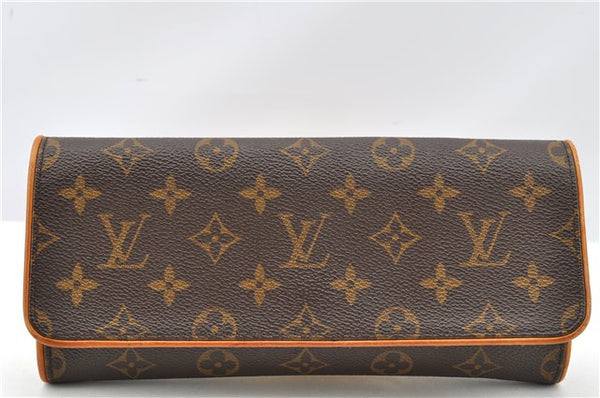 Authentic Louis Vuitton Monogram Pochette Twin GM Clutch Bag M51852 LV 1174G
