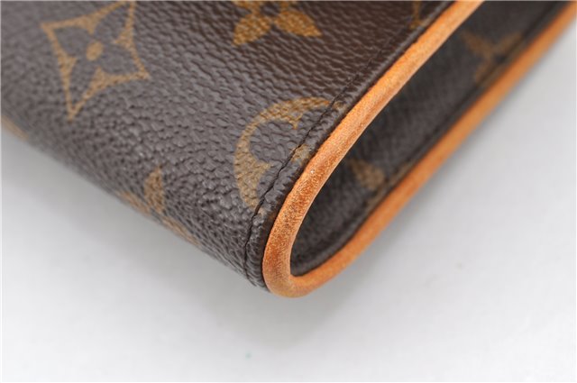 Authentic Louis Vuitton Monogram Pochette Twin GM Clutch Bag M51852 LV 1174G