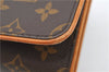 Authentic Louis Vuitton Monogram Pochette Twin GM Clutch Bag M51852 LV 1174G