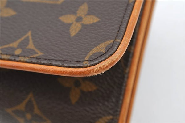 Authentic Louis Vuitton Monogram Pochette Twin GM Clutch Bag M51852 LV 1174G