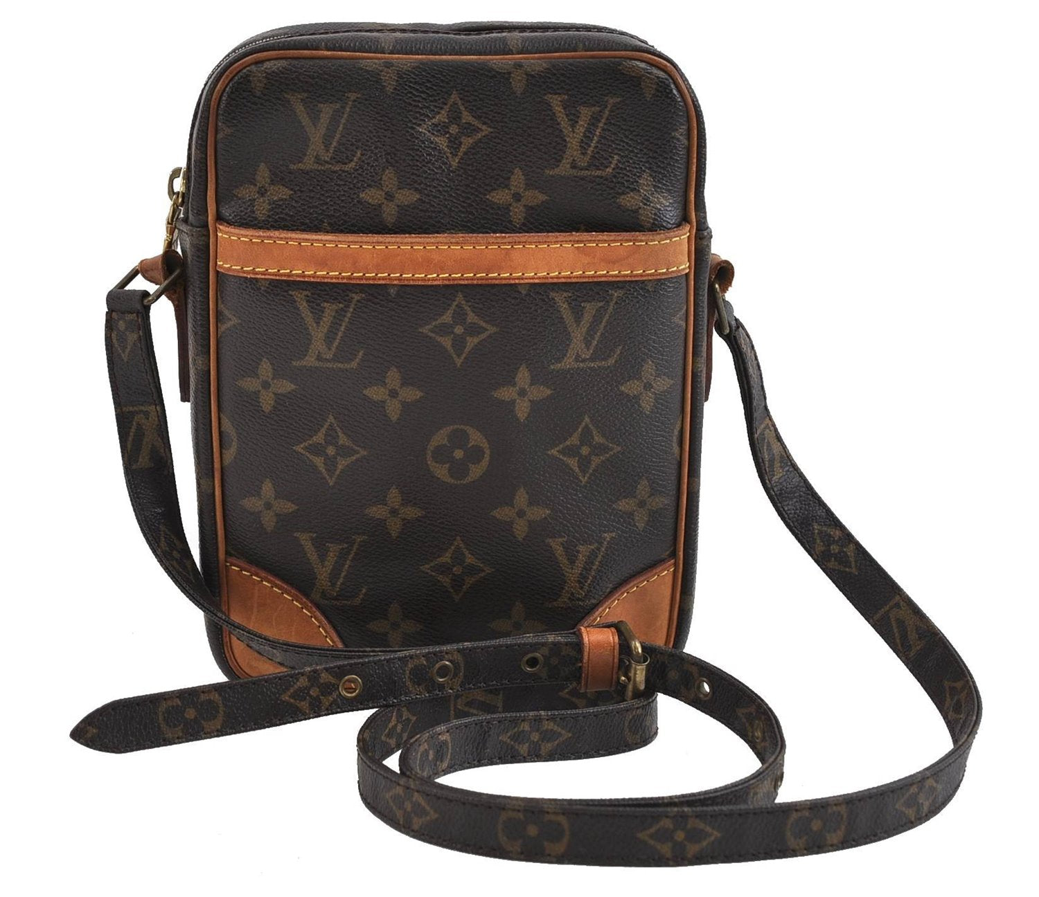 Authentic Louis Vuitton Monogram Danube Shoulder Cross Body Bag M45266 LV 1175D