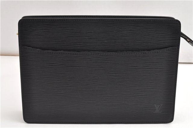 Authentic Louis Vuitton Epi Pochette Homme Clutch Hand Bag Black M52522 LV 1175G