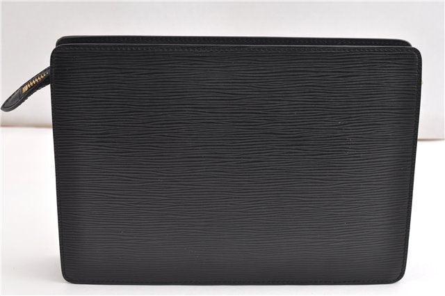 Authentic Louis Vuitton Epi Pochette Homme Clutch Hand Bag Black M52522 LV 1175G