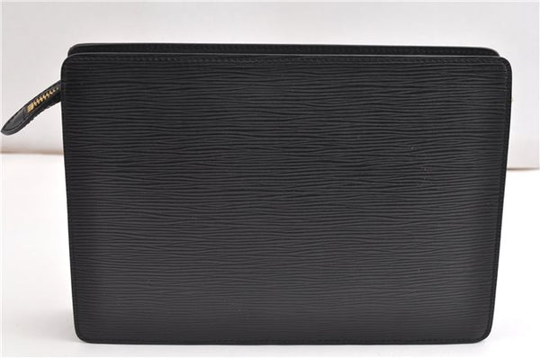 Authentic Louis Vuitton Epi Pochette Homme Clutch Hand Bag Black M52522 LV 1175G
