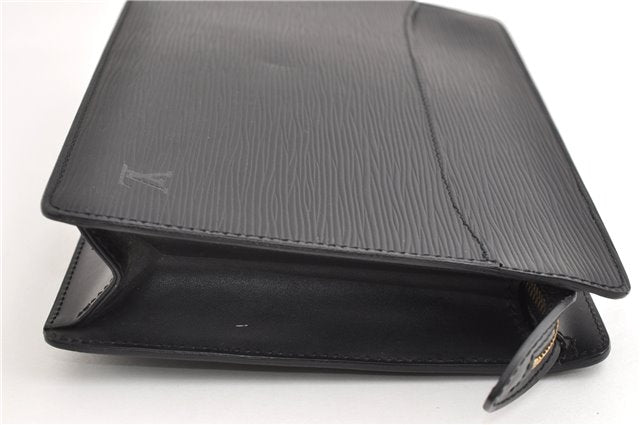 Authentic Louis Vuitton Epi Pochette Homme Clutch Hand Bag Black M52522 LV 1175G