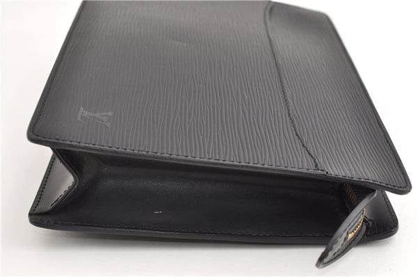 Authentic Louis Vuitton Epi Pochette Homme Clutch Hand Bag Black M52522 LV 1175G