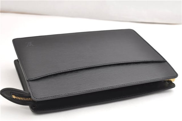 Authentic Louis Vuitton Epi Pochette Homme Clutch Hand Bag Black M52522 LV 1175G