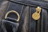 Authentic FENDI Pequin 2Way Hand Boston Bag PVC Leather Brown Black 1175I