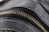 Authentic FENDI Pequin 2Way Hand Boston Bag PVC Leather Brown Black 1175I