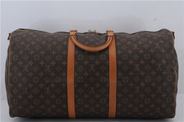 Auth Louis Vuitton Monogram Keepall Bandouliere 60 Boston Bag M41412 LV 1176D